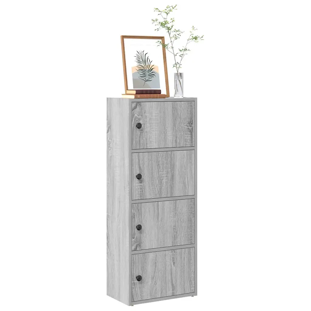 Libreria-Scaffale per Libri-Mobile di Stoccaggio Grigio Sonoma 40x24x102 cm in Legno Multistrato