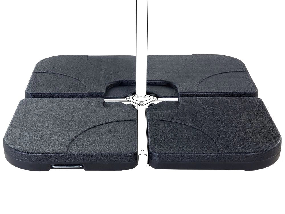 Base per ombrellone in materiale sintetico Nero quadrato 104 x 104 cm