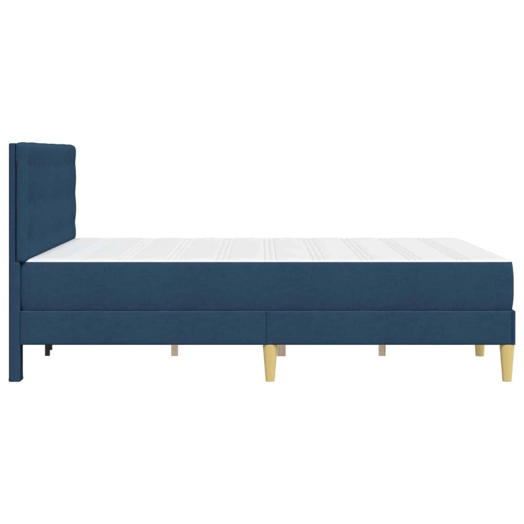Struttura letto con materasso Blu 140 x 190 cm Tessuto 3415112