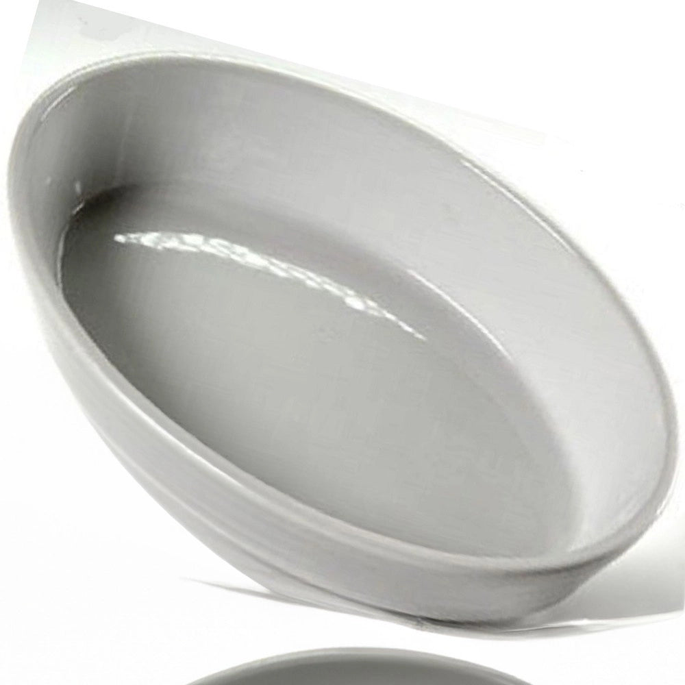 Trade Shop - Pirofila Ovale Bianca Teglia Forno Lasagnera 30,5x21,5x6 Cm In Porcellana 646751 -