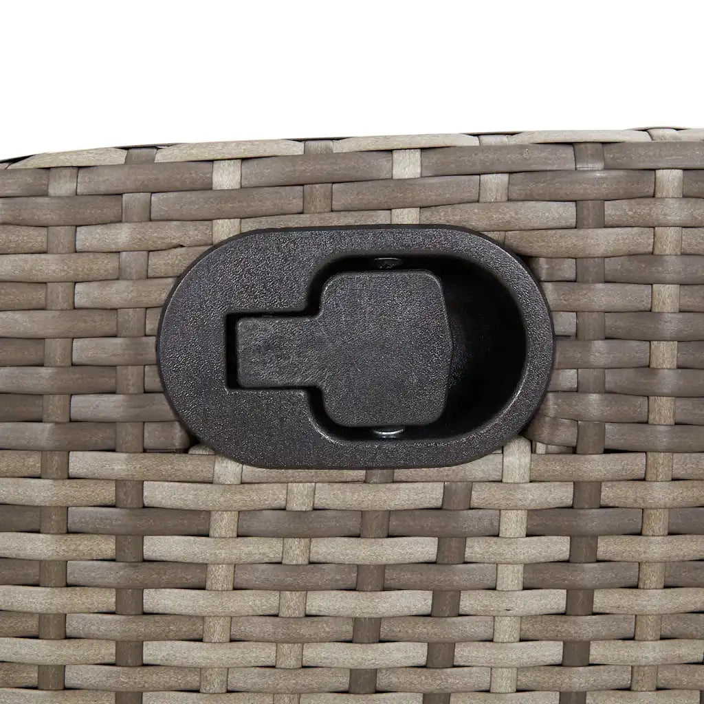 Sedia Reclinabile da Giardino con Cuscini Grigia in Polyrattan 365259