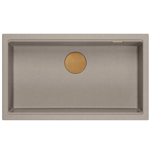 Lavello In Granito Logan 110 Beige Acciaio