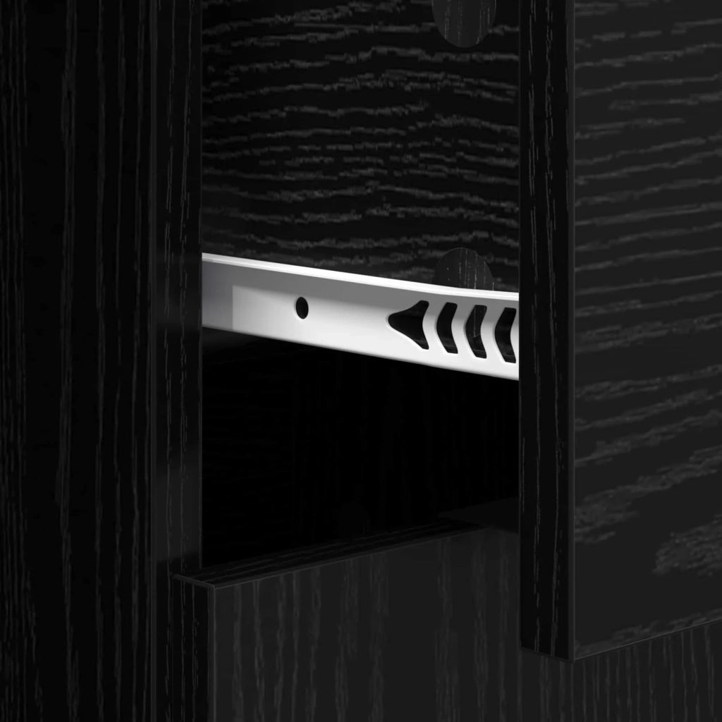 Credenza Rovere Nero 60 x 30 x 70 cm Legno multistrato 880775