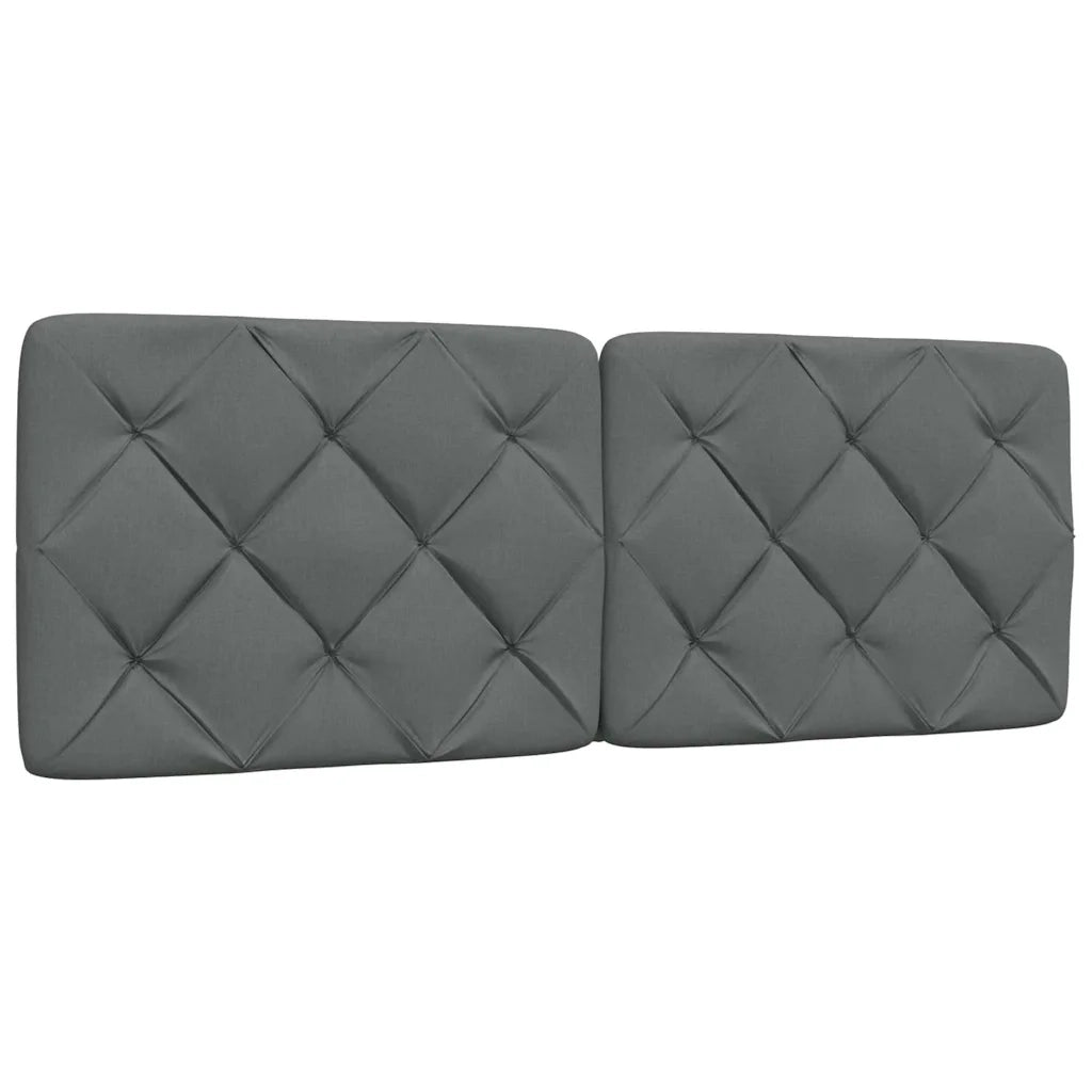 vidaXL Giroletto senza Materasso Grigio Scuro 140x190 cm Tessuto