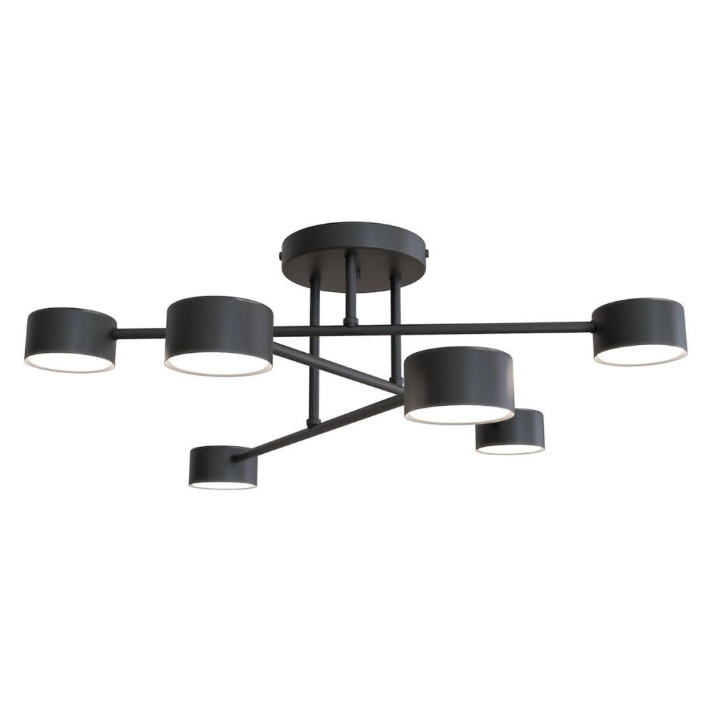 Lampada a sospensione Halo in acciaio nero opaco