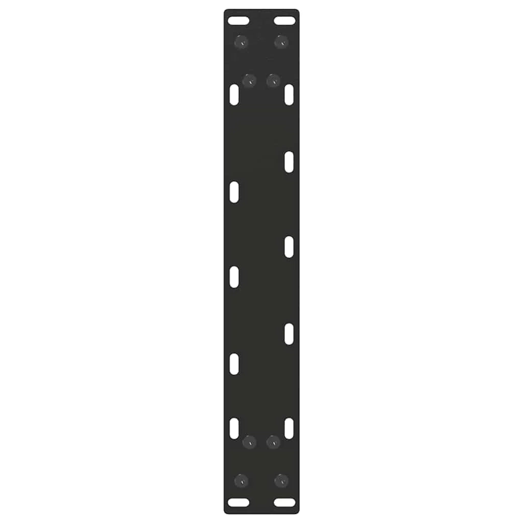 Set di 2 gambe per tavolino da caffè a forma di U 40 x 30 cm con piedini regolabili stile moderno acciaio nero 02_0057372