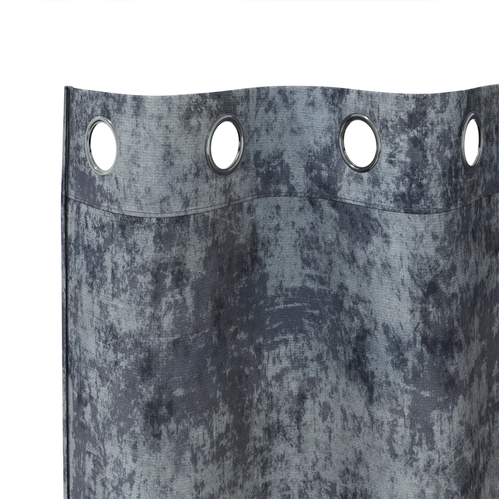 Tende in Velluto 2 Pezzi con Occhielli Grigio Argento 260x140 cm