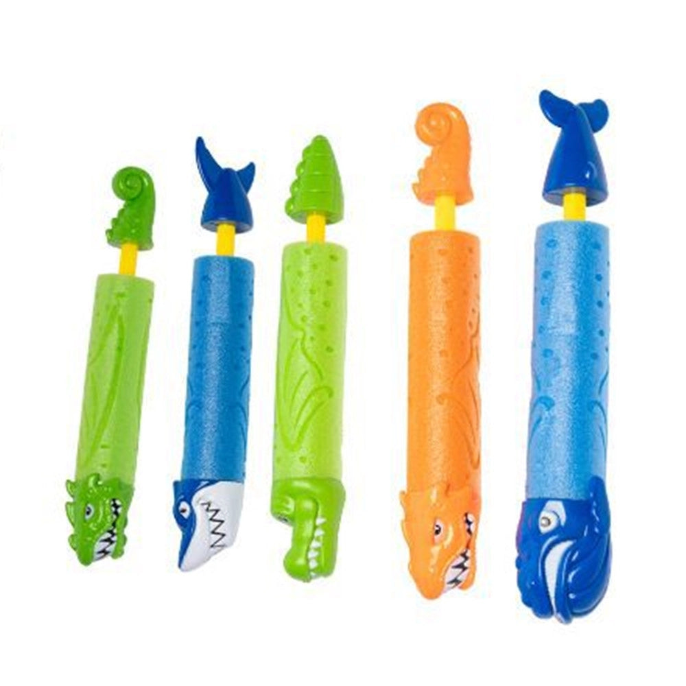 Trade Shop - Tubo Cannone Spara Acqua 33x5cm Forma Animale Con Motivi Misti Gioco Bambini 6559073 -