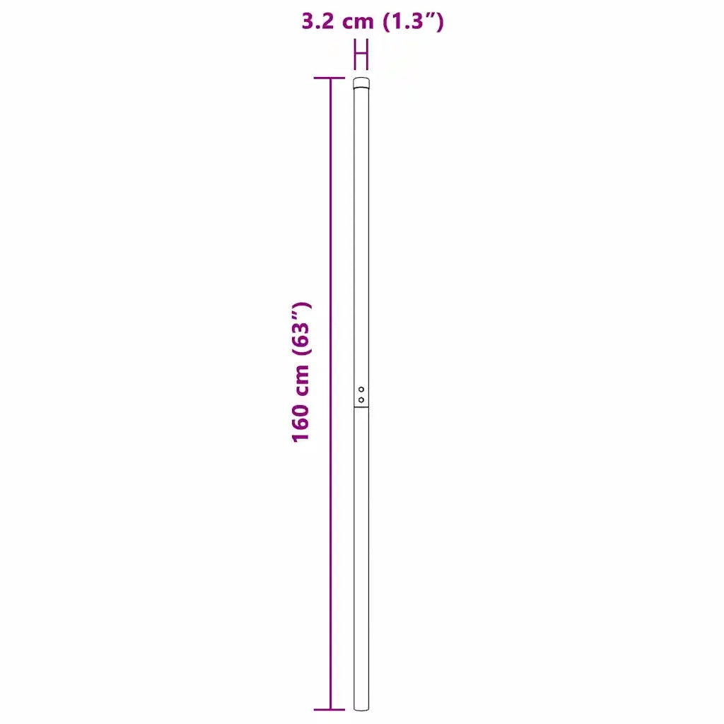 vidaXL Pali per Recinzione 12 pcs Argento 160 cm