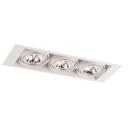 Faretto incasso bianco rettangolare orientabile 3xGU10 Shilo