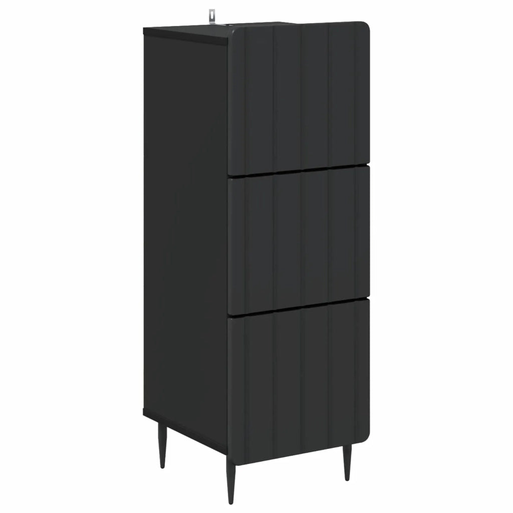 Mobile con Cassetti Nero 33 x 34,5 x 92 cm Legno ingegnerizzato 894386