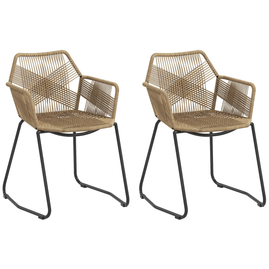 Sedia da pranzo design ¨C zephmum ¨C corda intrecciata, acciaio, 56x59x74 cm