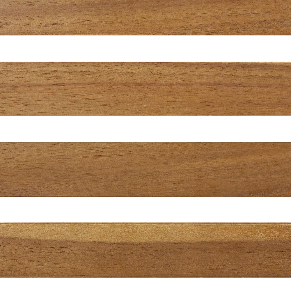 Set di 6 sedie da giardino in legno chiaro di acacia pieghevole con schienale a doghe per interni ed esterni