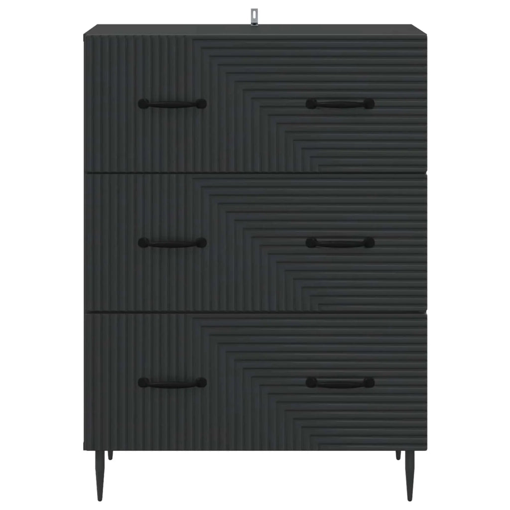 Mobile con Cassetti Nero 66 x 34,5 x 89,5 cm