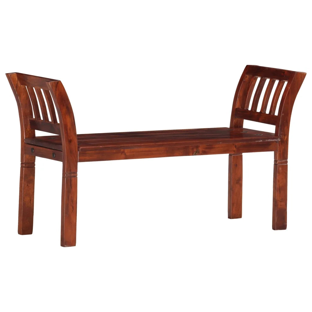 Panca-Sgabello 111 cm in Legno Massello di Acacia