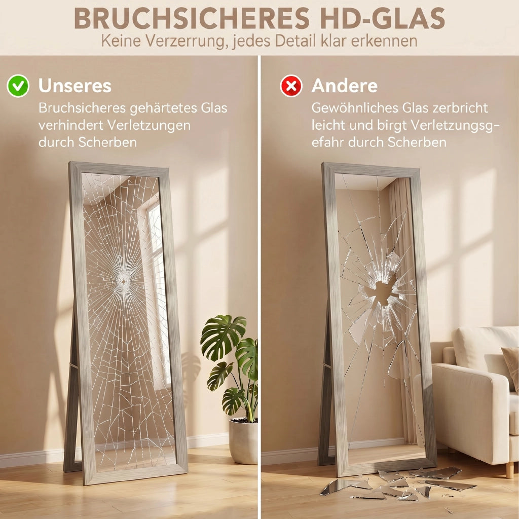 Specchio rettangolare ¨C Minimal ¨C grigio 37x157 cm