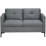 Divano 2 posti contemporaneo ¨C zephmum ¨C tessuto grigio scuro pi¨¨tement in metallo nero