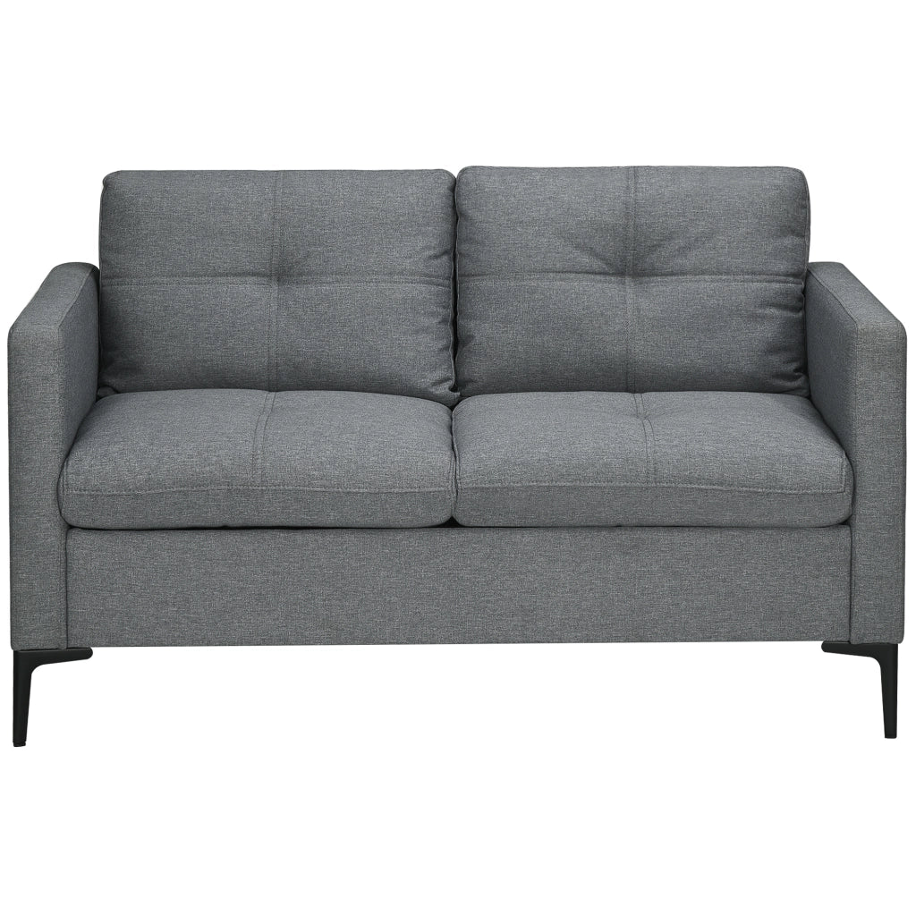 Divano 2 posti contemporaneo ¨C zephmum ¨C tessuto grigio scuro pi¨¨tement in metallo nero
