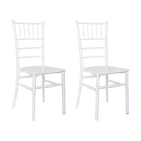 Set 2 Sedie 39x40x91 cm di Chiavari Design Classico Bianche