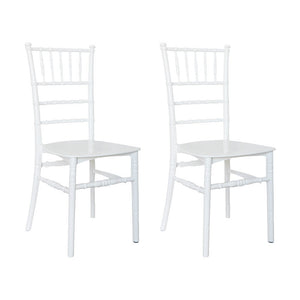 Set 2 Sedie 39x40x91 cm di Chiavari Design Classico Bianche