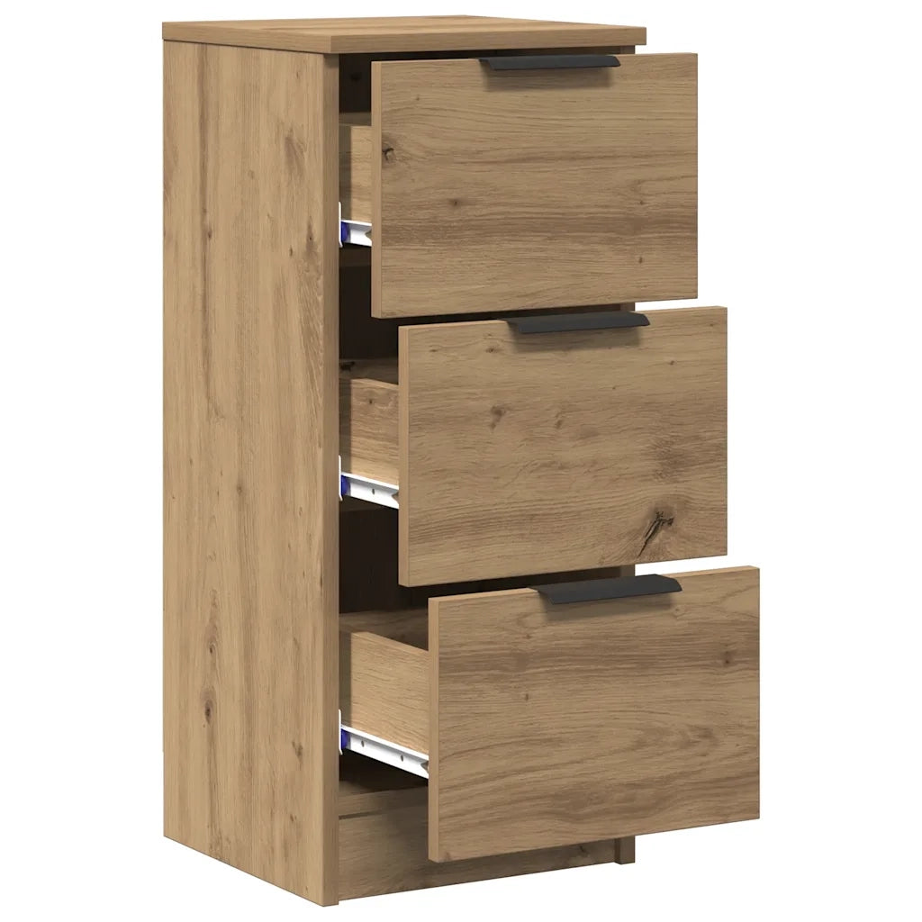 Credenze 2 pz Rovere Artigianale 30x30x70 cm Legno Multistrato 856958