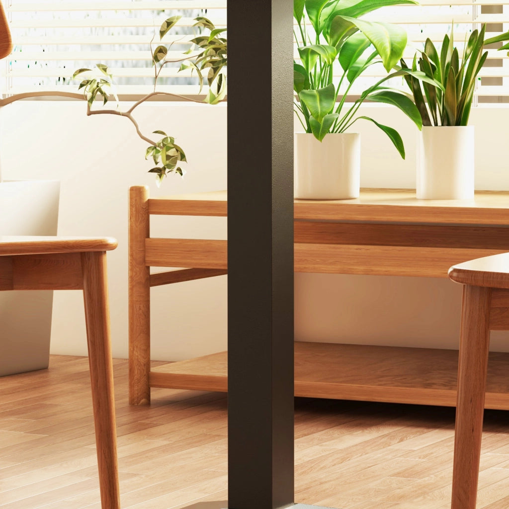 Tavolo da pranzo quadrato ¨C Xylo ¨C 2 persone legno metallo 70x70x75 cm marrone