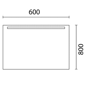 Lineabeta - Specchio LED Europa 60x80cm dimmerabile con cornice bianca