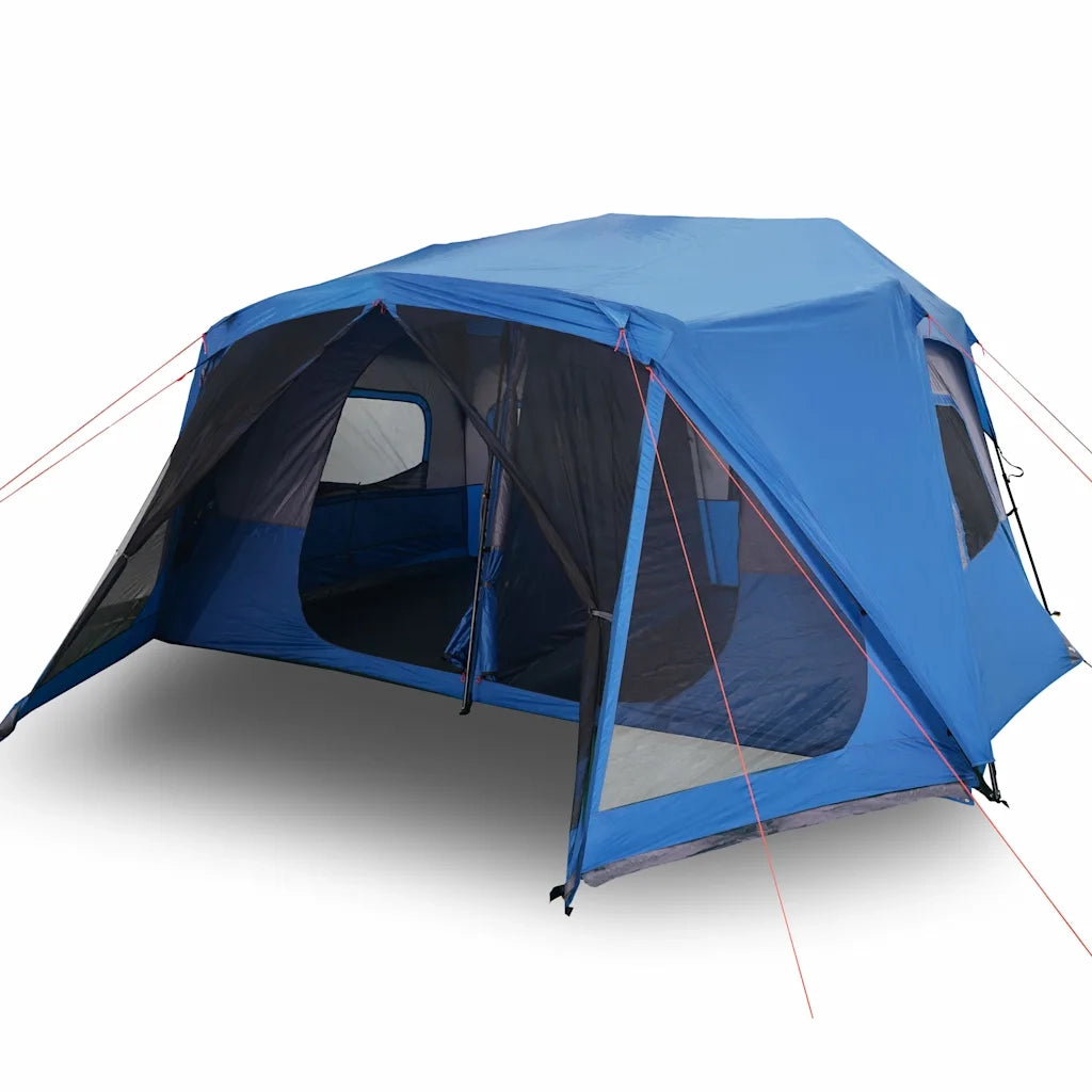 Tenda Campeggio 10 Persone-Tenda per Escursionismo Blu Rilascio Rapido Impermeabile