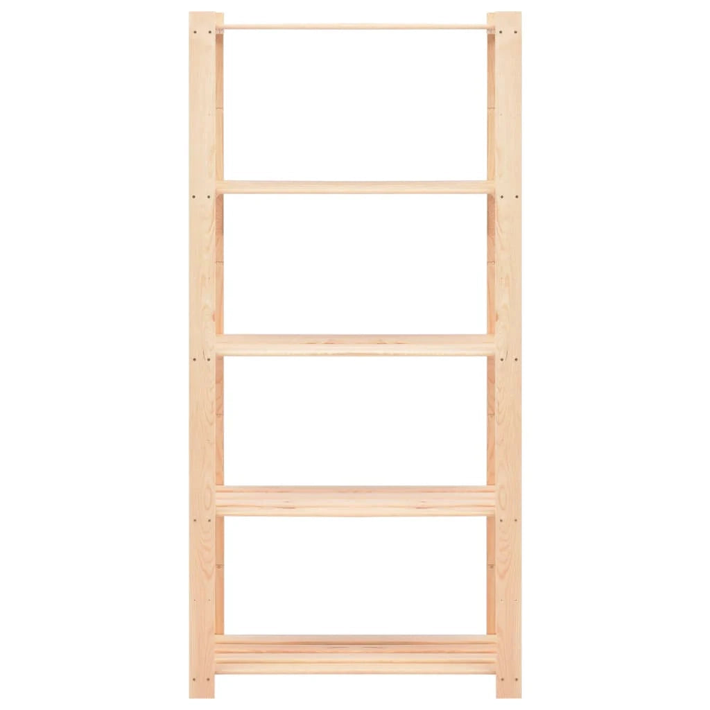 Scaffale portaoggetti a 5 ripiani 10 pezzi 80 x 38 x 170 cm pino 250 kg beige 02_0045729