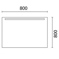 Lineabeta - Specchio LED Europa 80x80cm dimmerabile con cornice bianca