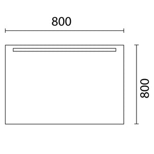 Lineabeta - Specchio LED Europa 80x80cm dimmerabile con cornice bianca