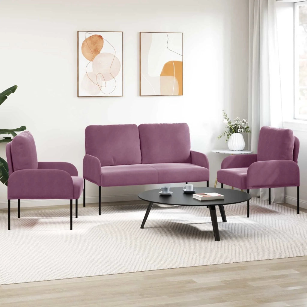 Set divani 3 pcs Viola 115 x 56 x 80 cm Legno compensato 3406224