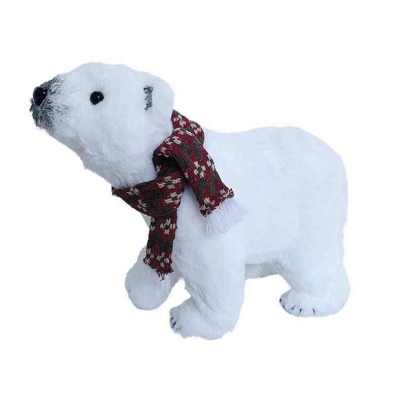 MA MAISON ORSO POLARE BIANCO A 4 ZAMPE CON SCIARPA 38 X 18 X H30 CM