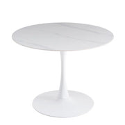 TAVOLO MIMOSA D 100 BIANCO/MARMO BIANCO- 1,0 pz