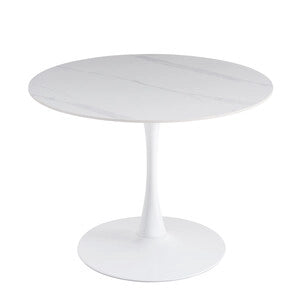 TAVOLO MIMOSA D 100 BIANCO/MARMO BIANCO- 1,0 pz