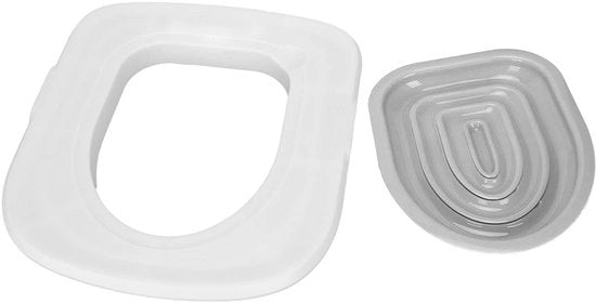 Set di addestramento per gatti - Hermeticamente chiuso - Per uso domestico - Cassettino bianco - Design universale - Adatto per gatti - Grigio