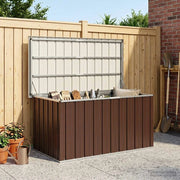 Baule da giardino marrone 129x67x65 cm 46264