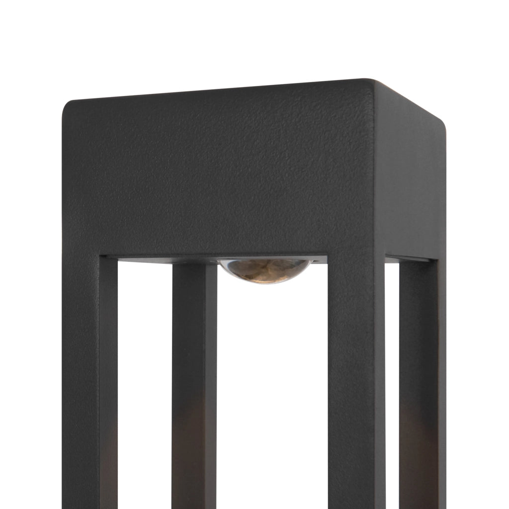 Lampada Da Terra Moderna Da Esterno Metallo Grafite Luce Led 10W Ip65