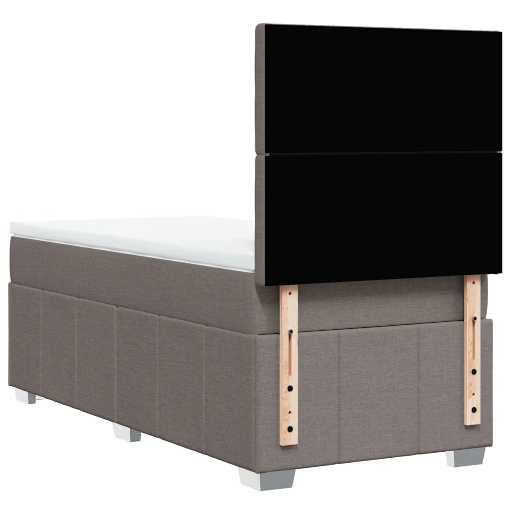 Giroletto a Molle con Materasso-Struttura Letto Tortora 80x200 cm inTessuto 624460