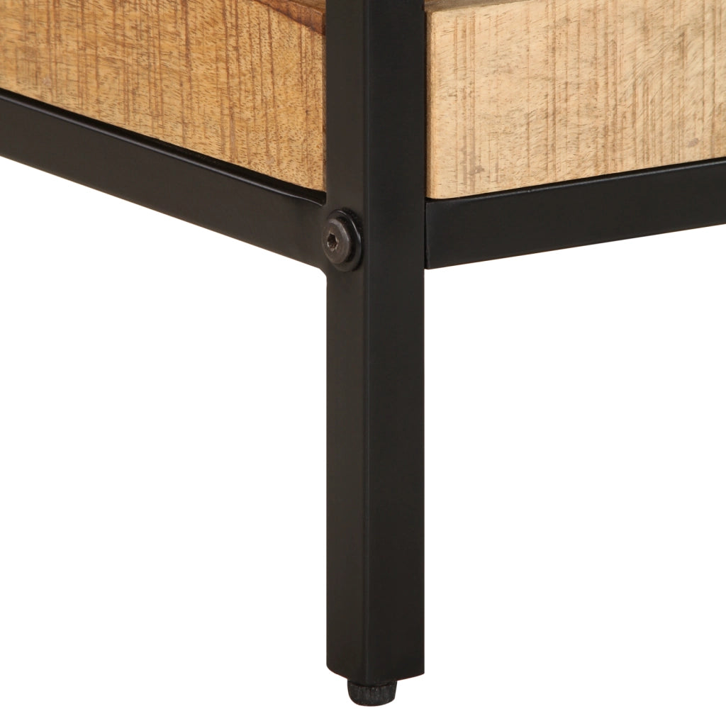 Tavolino 35x35x45 cm Legno Massello di Mango Ruvido