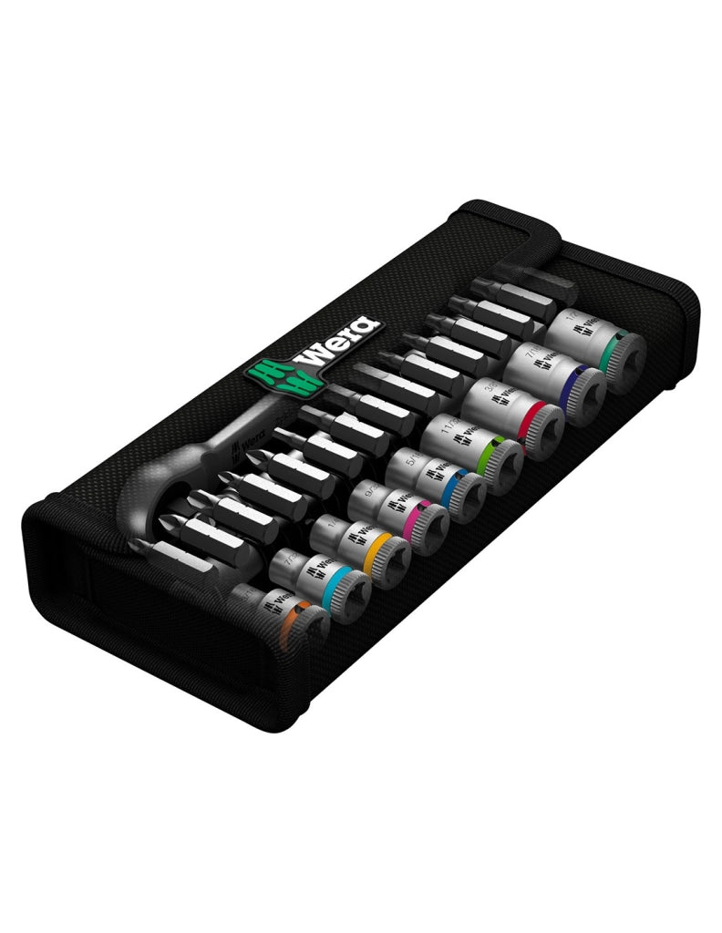 Set di bussole e inserti per avvitare 1/4" WERA 8100 SA 10 Zyklop Metal Imp 1/4" (28 pezzi)