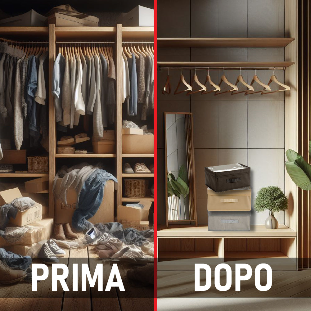 Scatole Kit 3pz TNT e PVC Ideali per il Cambio Stagione Contenitore Salvaspazio