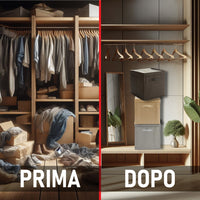 Scatole Kit 3pz TNT e PVC Ideali per il Cambio Stagione Contenitore Salvaspazio