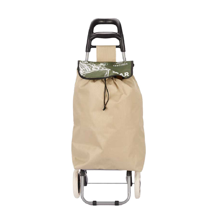 Carrello Porta Spesa Metallo Zincato Maniglia 2 Ruote Capacità borsa 33L