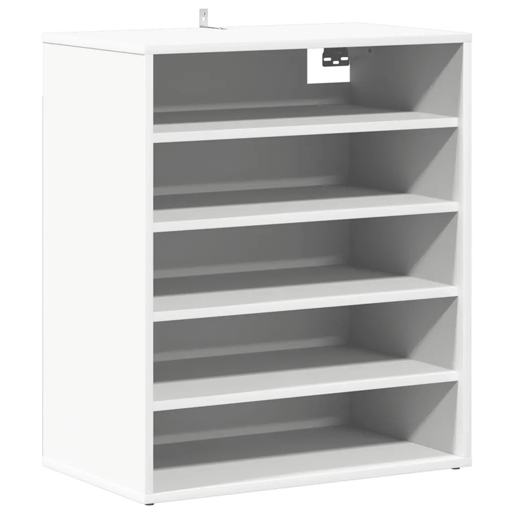 Scarpiera-Scaffale per scarpe Bianca 60x35x70 cm in Truciolato 998467
