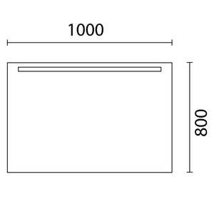 Lineabeta - Specchio LED Europa 100x80cm dimmerabile con cornice bianca