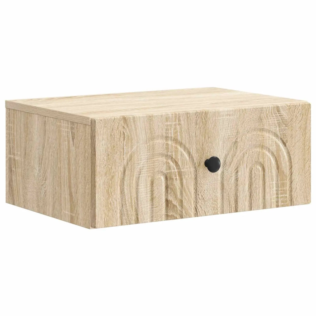 Mobiletto da notte a muro Rovere Sonoma 49 x 34,5 x 20 cm
