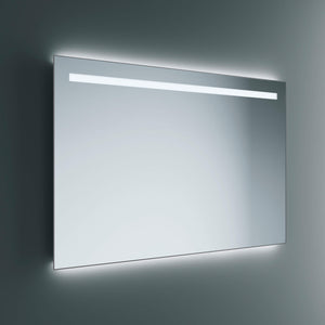 Lineabeta - Specchio LED Europa 100x80cm con cornice grigia e antiappannamento