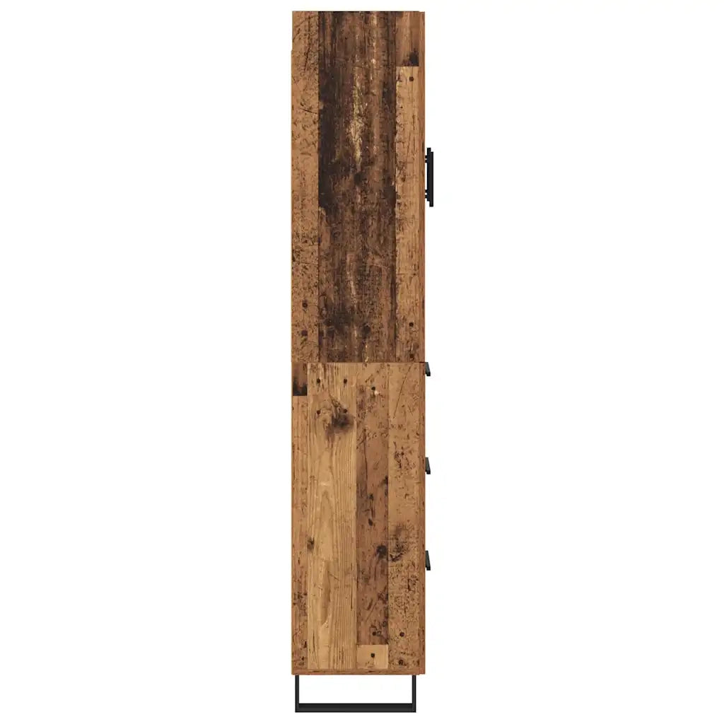 Credenza con cassetto 2 pcs Legno vecchio 69,5 x 34 x 180 cm