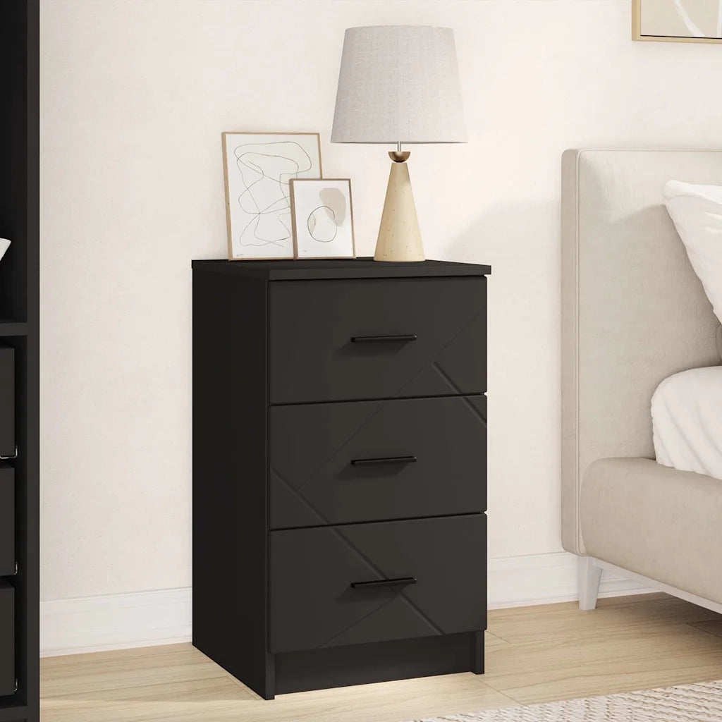 Armadio da Notte Nero 38 x 38 x 66 cm Legno multistrato 883375